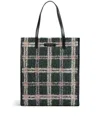 The Bridge Plaid Tote Bag In Green