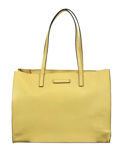 The Bridge Smooth Leather Tote Bag In Yellow