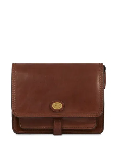 The Bridge Story Donna Logo-plaque Leather Cross Body Bag In Brown