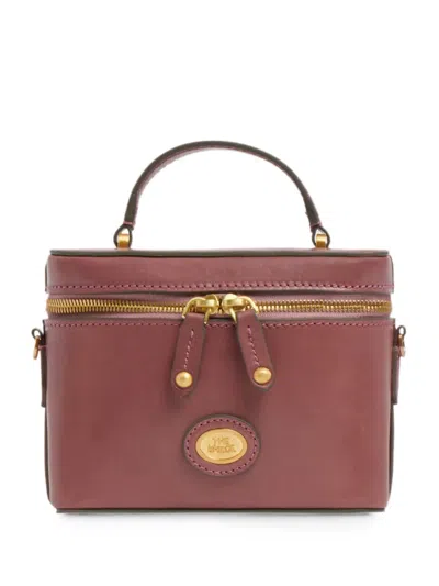 The Bridge Story Mini Leather Bowling Bag In Brown