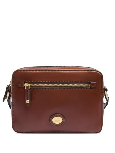 The Bridge Story Zip-front Leather Messenger Bag In Brown