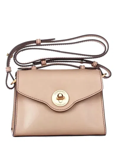 The Bridge Top-handle Leather Shoulder Bag In Neutral