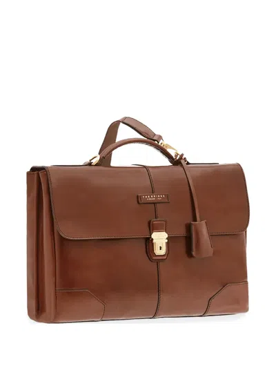 The Bridge Vespucci Leather Briefcase In Brown