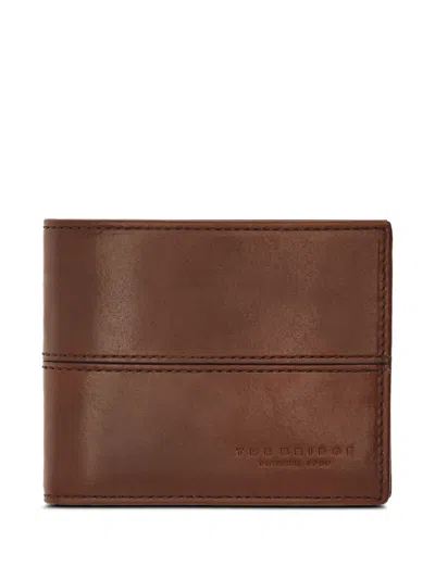The Bridge Vespucci Logo-debossed Leather Wallet In Brown
