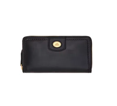 The Bridge Black Zip Around Wallet In Nero Neri E Grigi