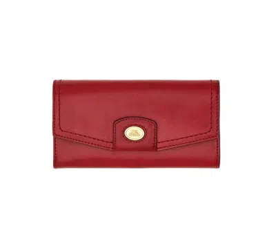 The Bridge Red Leather Wallet In Rosso Vivaci