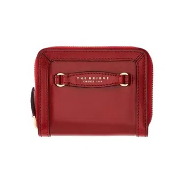 The Bridge Red Leather Wallet In Rosso Vivaci