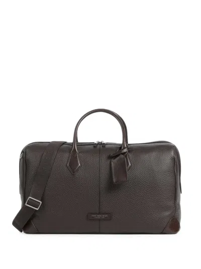 The Bridge Travel Soft Grained Calf Leather Travel Bag In Pattern