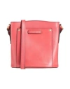 The Bridge Woman Cross-body Bag Brick Size - Cow Leather, Vegetable-tanned Leather In Red