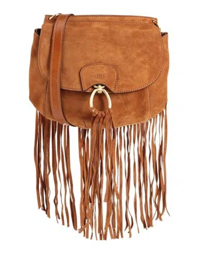 The Bridge Woman Cross-body Bag Camel Size - Leather In Beige