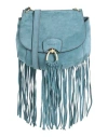 The Bridge Woman Cross-body Bag Light Blue Size - Leather In Blue