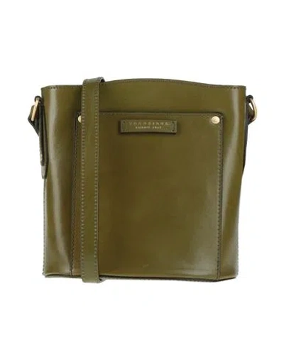 The Bridge Woman Cross-body Bag Military Green Size - Cow Leather, Vegetable-tanned Leather In Green