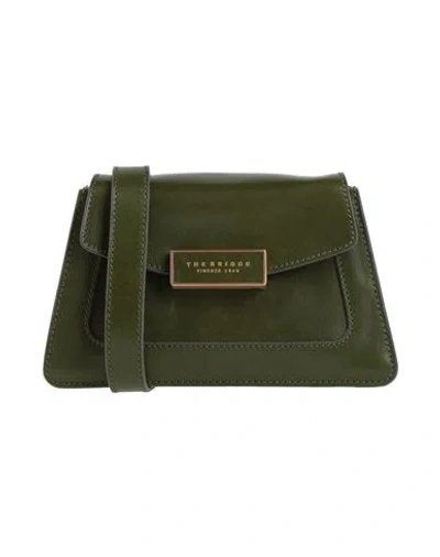 The Bridge Woman Cross-body Bag Military Green Size - Leather