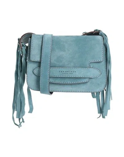 The Bridge Woman Cross-body Bag Pastel Blue Size - Leather