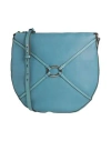 The Bridge Woman Cross-body Bag Turquoise Size - Leather In Blue