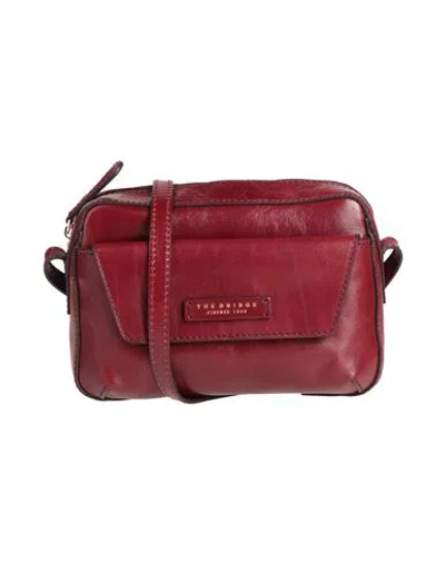The Bridge Woman Cross-body Bag Burgundy Size - Cow Leather In Red