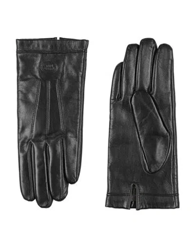 The Bridge Woman Gloves Black Size 8 Leather In Pink