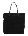 The Bridge Woman Handbag Black Size - Shearling, Leather In Black