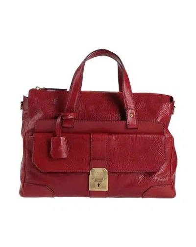 The Bridge Woman Handbag Brick Size - Leather In Red