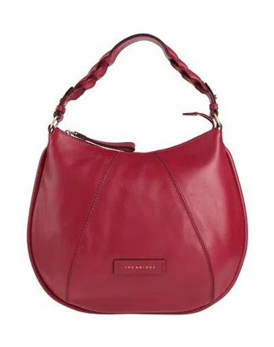The Bridge Woman Handbag Garnet Size - Vegetable-tanned Leather In Red