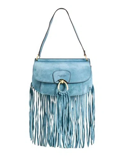 The Bridge Woman Handbag Light Blue Size - Leather