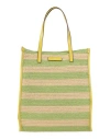 The Bridge Woman Handbag Light Green Size - Cow Leather, Textile Fibers In Green