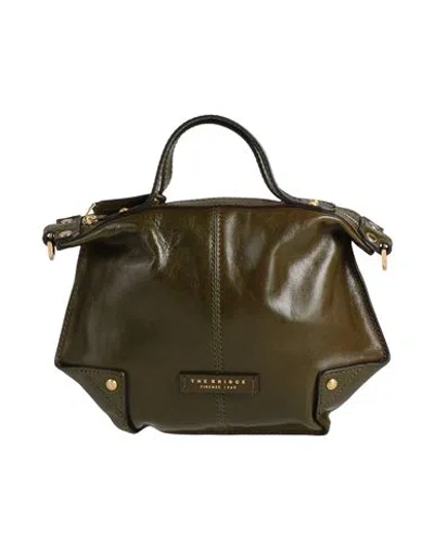 The Bridge Woman Handbag Military Green Size - Cow Leather, Calfskin