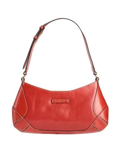 The Bridge Woman Shoulder Bag Brick Size - Cow Leather In Red