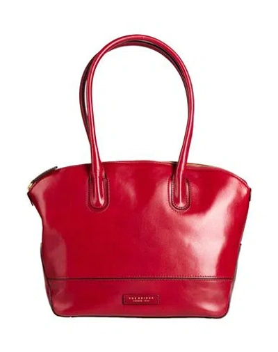 The Bridge Woman Shoulder Bag Brick Size - Leather In Red