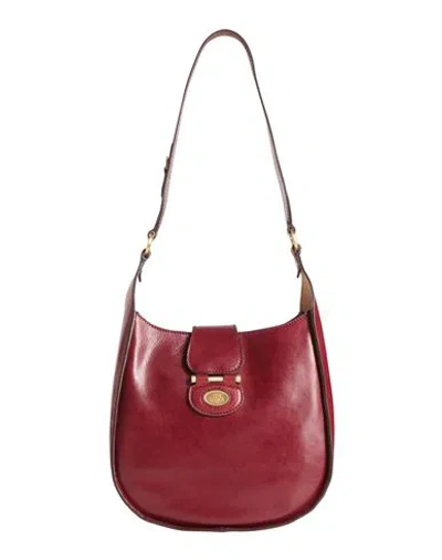The Bridge Woman Shoulder Bag Burgundy Size - Leather In Red