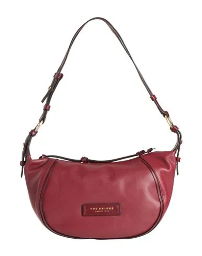 The Bridge Woman Shoulder Bag Burgundy Size - Leather In Red