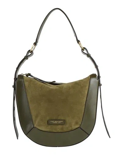 The Bridge Woman Shoulder Bag Military Green Size - Cow Leather