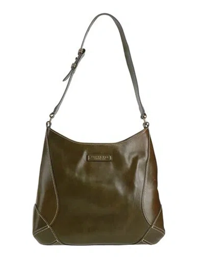 The Bridge Woman Shoulder Bag Military Green Size - Leather