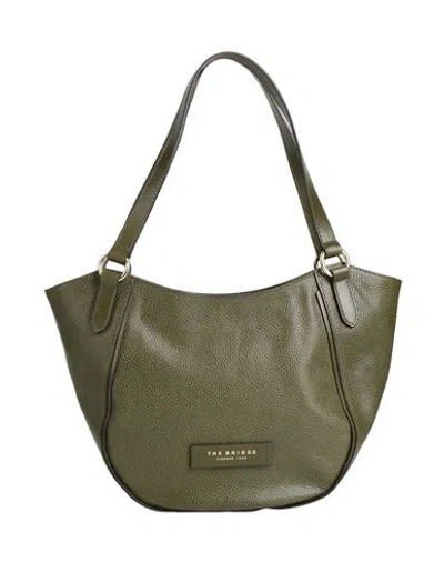 The Bridge Woman Shoulder Bag Military Green Size - Cow Leather