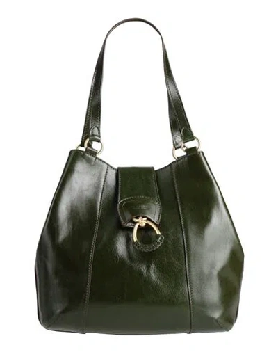 The Bridge Woman Shoulder Bag Military Green Size - Leather