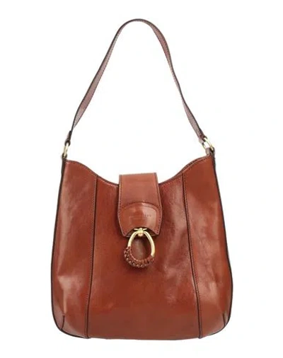 The Bridge Woman Shoulder Bag Tan Size - Leather In Brown