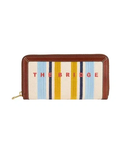 The Bridge Woman Wallet Brown Size - Cow Leather, Textile Fibers