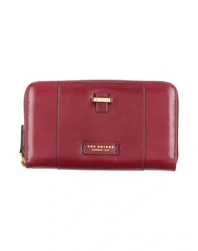 The Bridge Woman Wallet Burgundy Size - Leather In Red