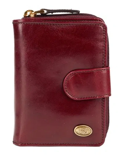 The Bridge Woman Wallet Burgundy Size - Leather In Red