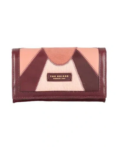 The Bridge Woman Wallet Burgundy Size - Leather In Red