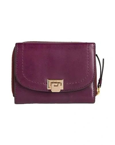 The Bridge Woman Wallet Dark Purple Size - Cow Leather