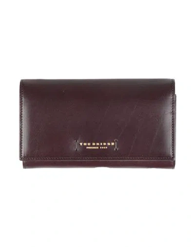 The Bridge Woman Wallet Dark Purple Size - Leather