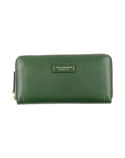 The Bridge Woman Wallet Green Size - Cow Leather, Cowhide
