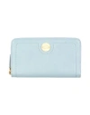 The Bridge Woman Wallet Light Blue Size - Leather In Blue