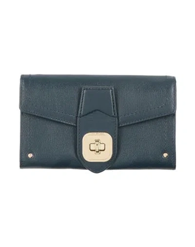 The Bridge Woman Wallet Midnight Blue Size - Leather