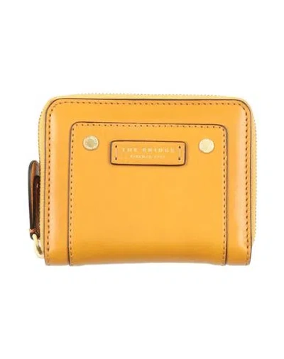 The Bridge Woman Wallet Mustard Size - Cow Leather In Yellow