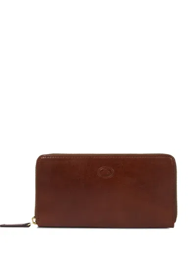 The Bridge Zip-around Leather Wallet In Brown