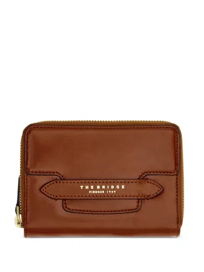 The Bridge Zip-around Leather Wallet In Brown