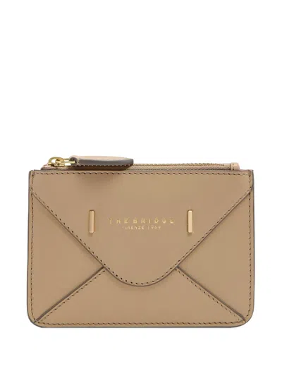 The Bridge Zip-fastening Leather Card Holder In Brown
