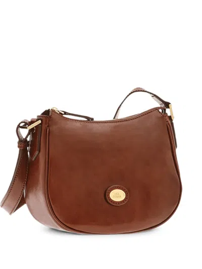 The Bridge Zip-fastening Leather Cross Body Bag In Brown